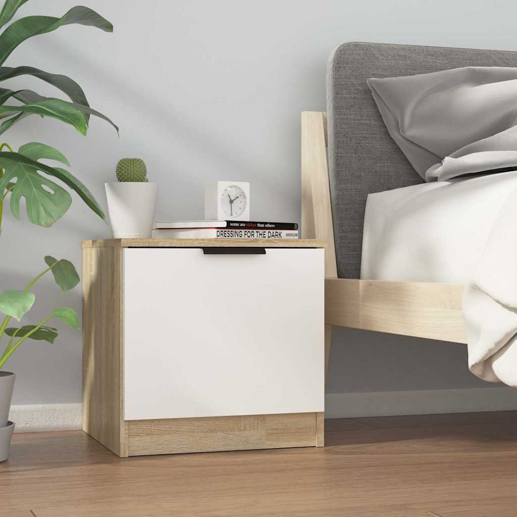 vidaXL Nachtkastjes 2 st 40x39x40 cm bruin eikenkleur