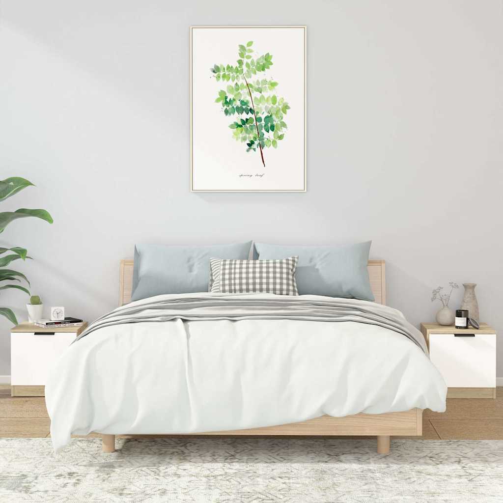 vidaXL Nachtkastjes 2 st 40x39x40 cm bruin eikenkleur