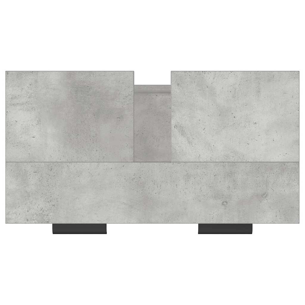 vidaXL Badkamerkast 64,5x33,5x59 cm bewerkt hout betongrijs