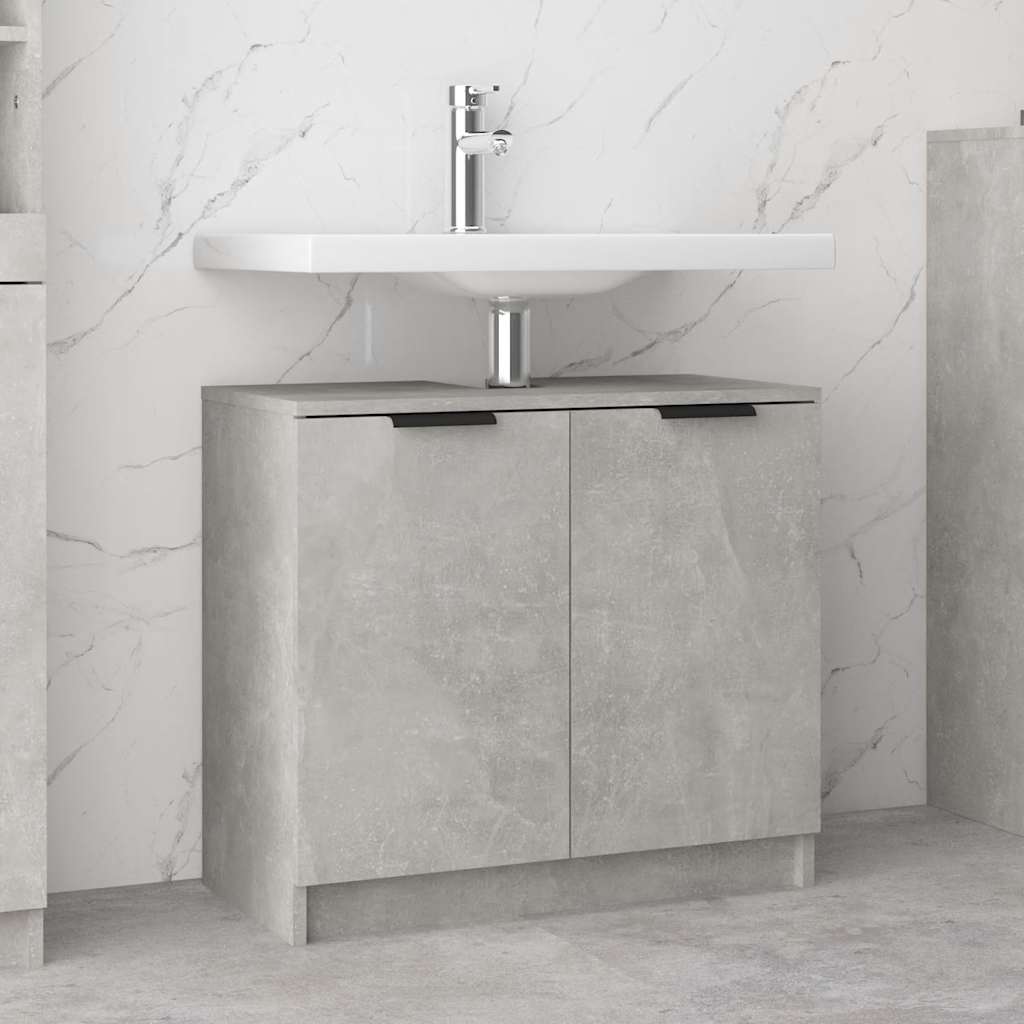 vidaXL Badkamerkast 64,5x33,5x59 cm bewerkt hout betongrijs