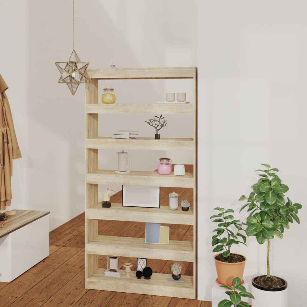 vidaXL Boekenkast/kamerscherm 100x30x198 cm bewerkt hout wit