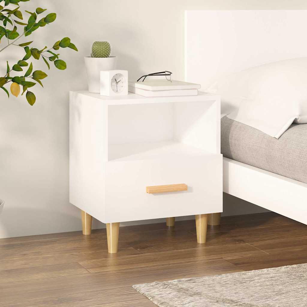 vidaXL Nachtkastjes 2 st 40x35x47 cm hoogglans wit