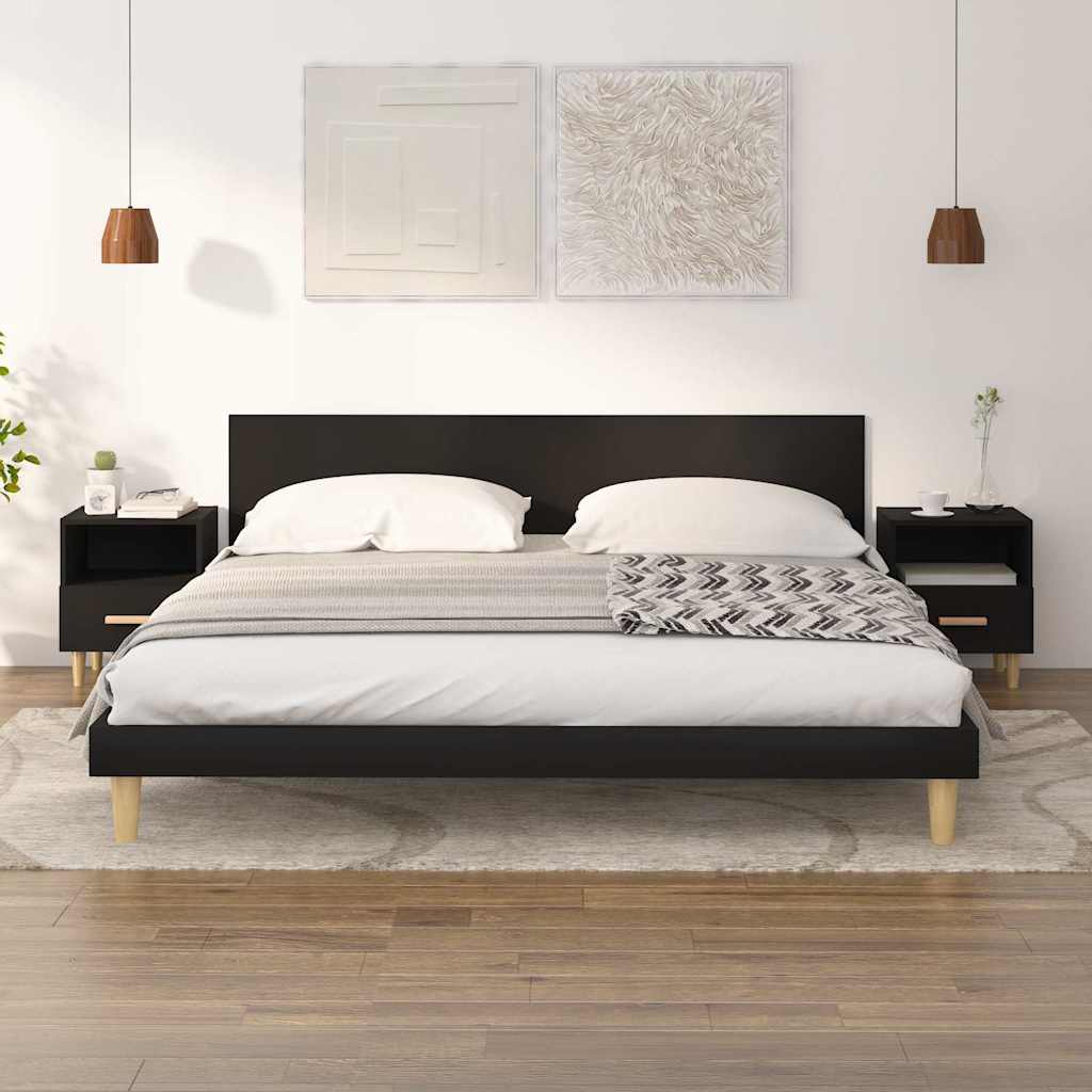 vidaXL Nachtkastjes 2 st 40x35x47 cm hoogglans wit