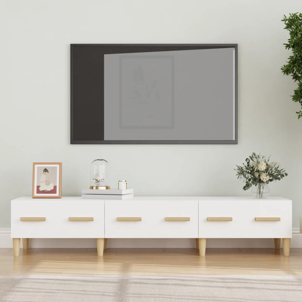 vidaXL Tv-meubel 150x34,5x30 cm bewerkt hout bruin eikenkleur - Aashly
