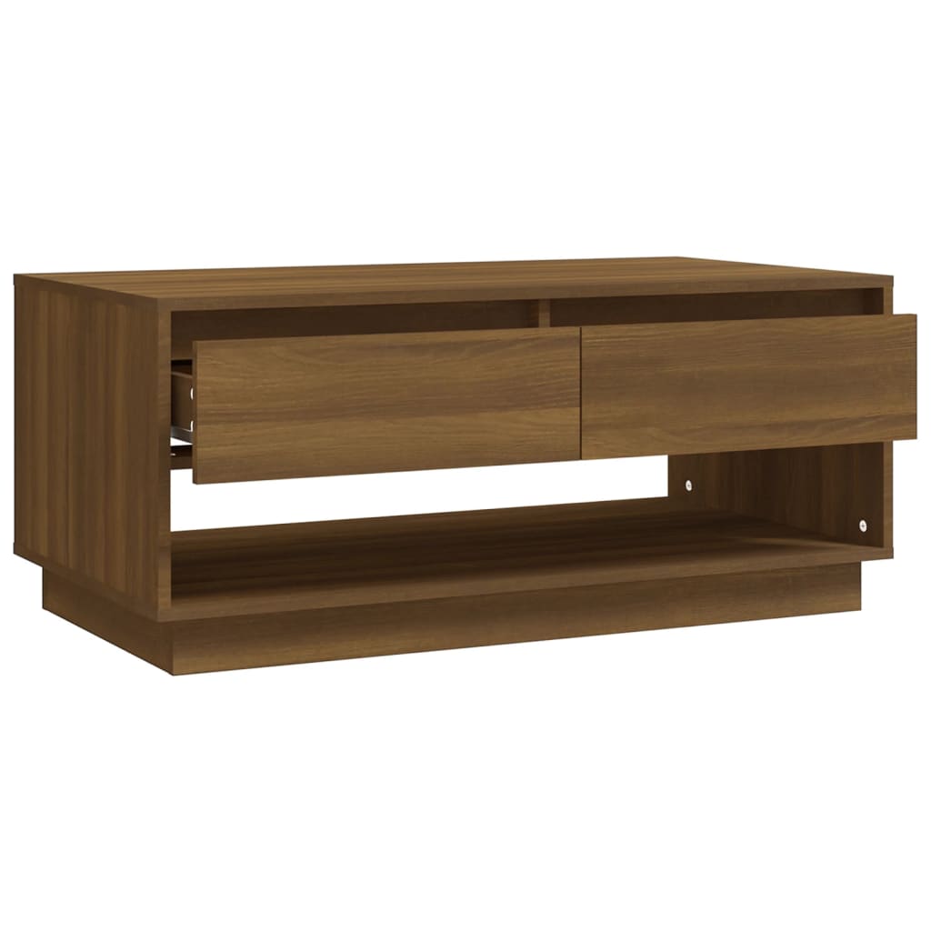 vidaXL Salontafel 102,5x55x44 cm bewerkt hout betongrijs - Aashly