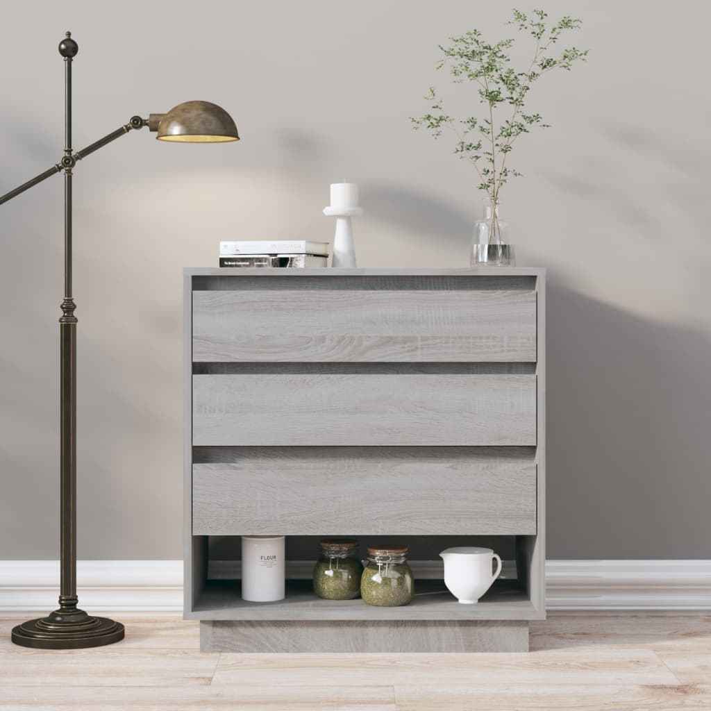 vidaXL Dressoir 70x41x75 cm bewerkt hout sonoma eikenkleurig