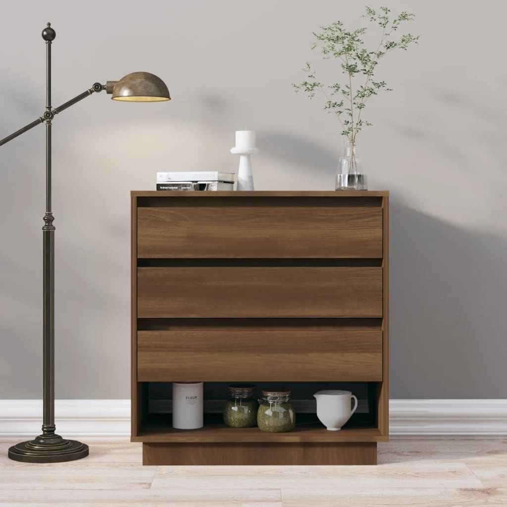 vidaXL Dressoir 70x41x75 cm bewerkt hout sonoma eikenkleurig