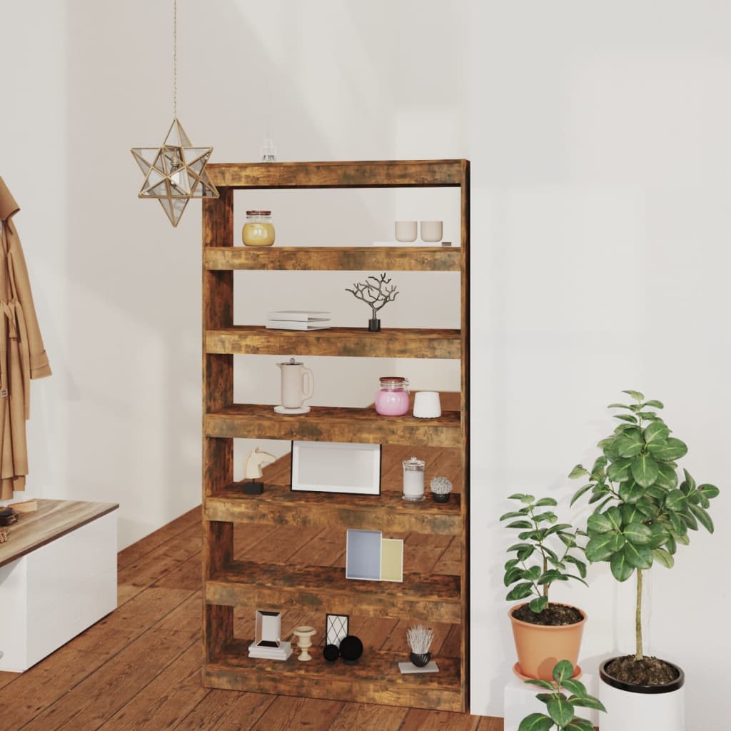 vidaXL Boekenkast/kamerscherm 100x30x198 cm bewerkt hout wit