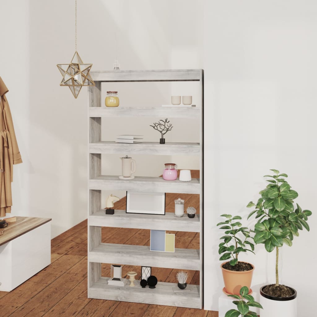 vidaXL Boekenkast/kamerscherm 100x30x198 cm bewerkt hout wit