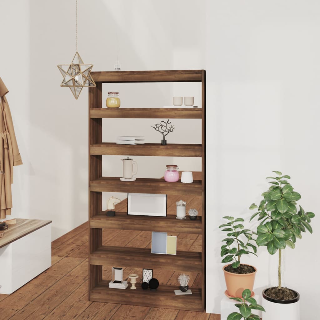 vidaXL Boekenkast/kamerscherm 100x30x198 cm bewerkt hout wit
