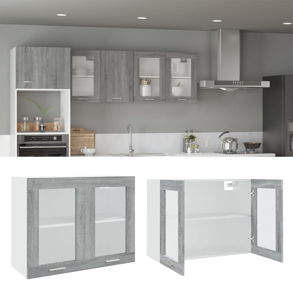 vidaXL Hangkast Lyon 60x31x40 cm bewerkt hout hoogglans wit