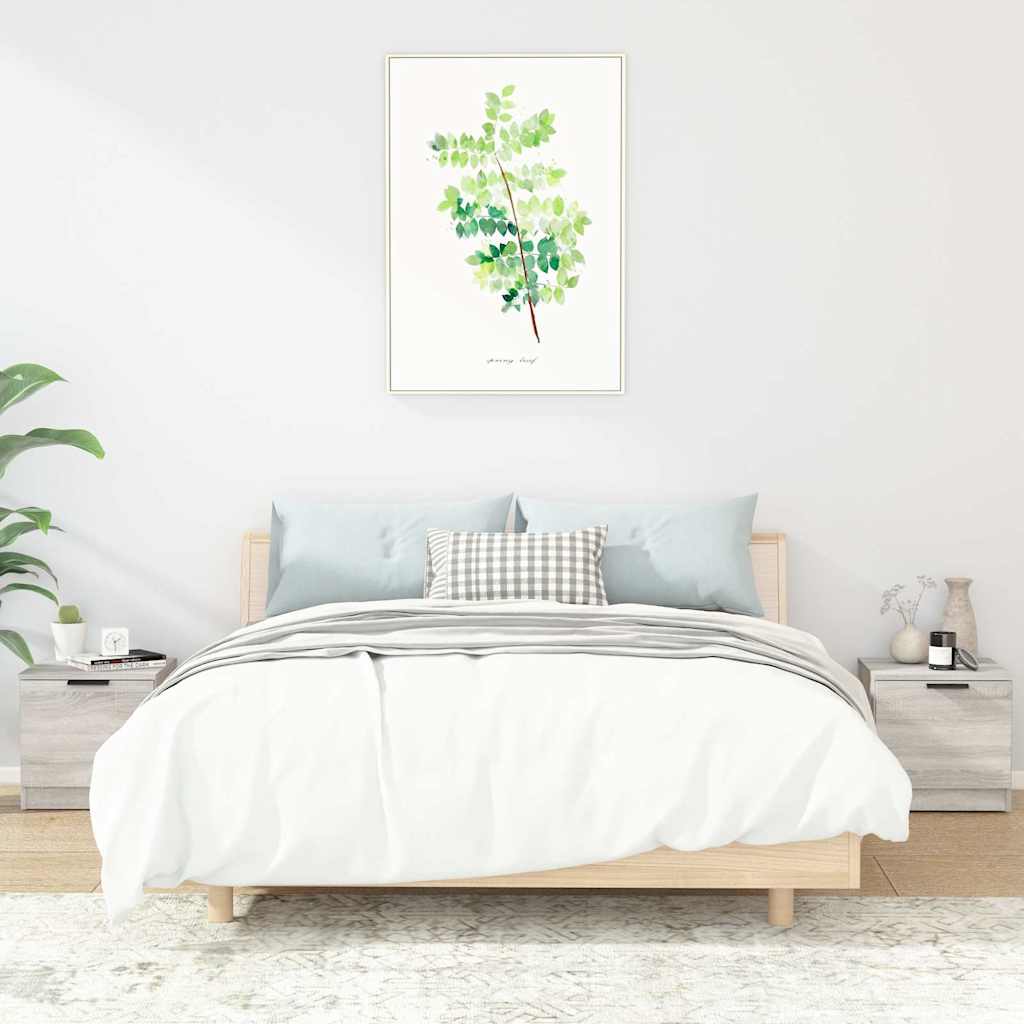 vidaXL Nachtkastjes 2 st 40x39x40 cm bruin eikenkleur