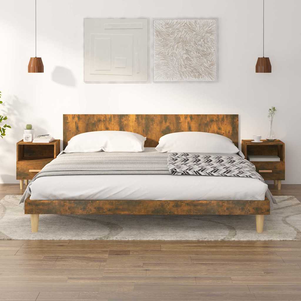 vidaXL Nachtkastjes 2 st 40x35x47 cm hoogglans wit
