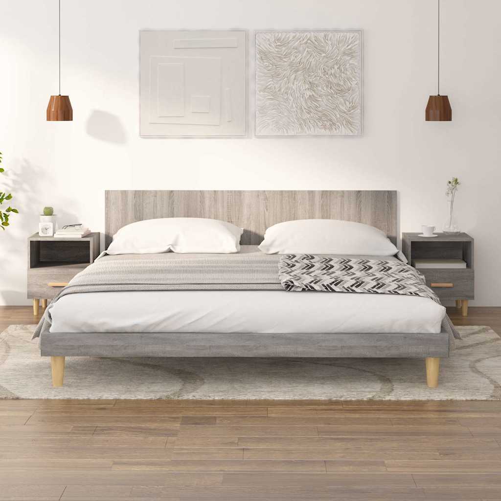vidaXL Nachtkastjes 2 st 40x35x47 cm hoogglans wit