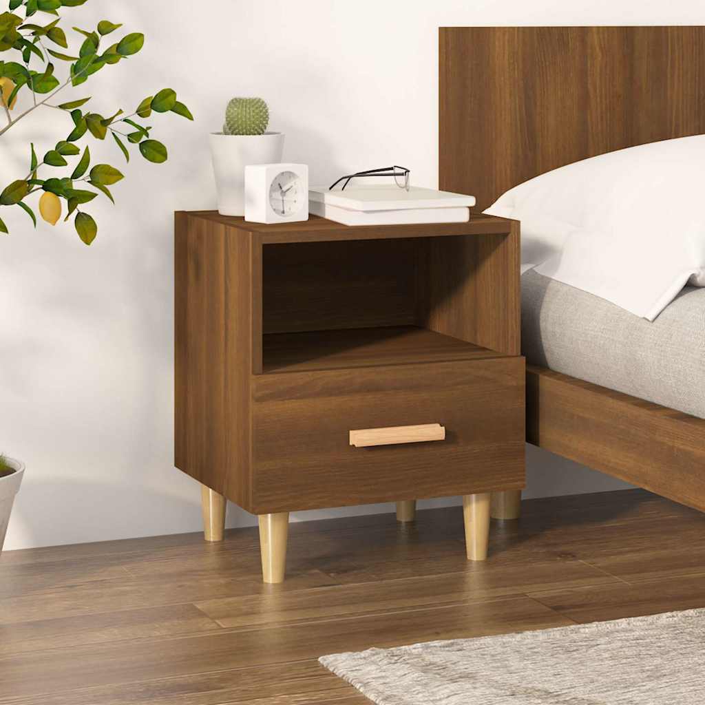 vidaXL Nachtkastjes 2 st 40x35x47 cm hoogglans wit