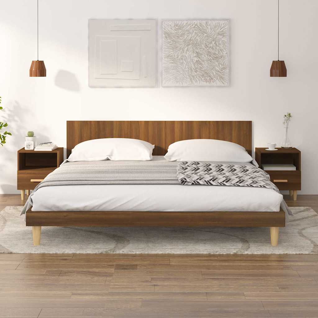 vidaXL Nachtkastjes 2 st 40x35x47 cm hoogglans wit