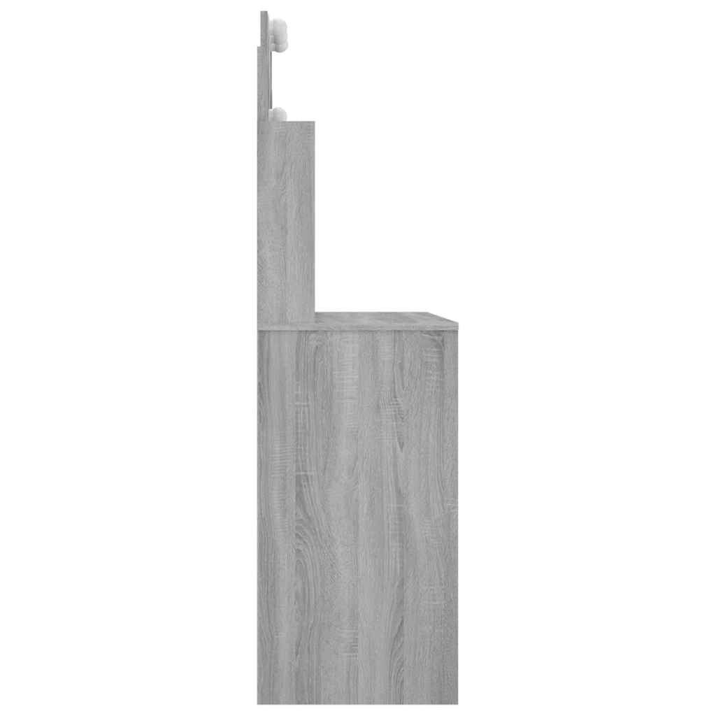 vidaXL Kaptafel met LED-verlichting 96x40x142 cm grijs sonoma eiken