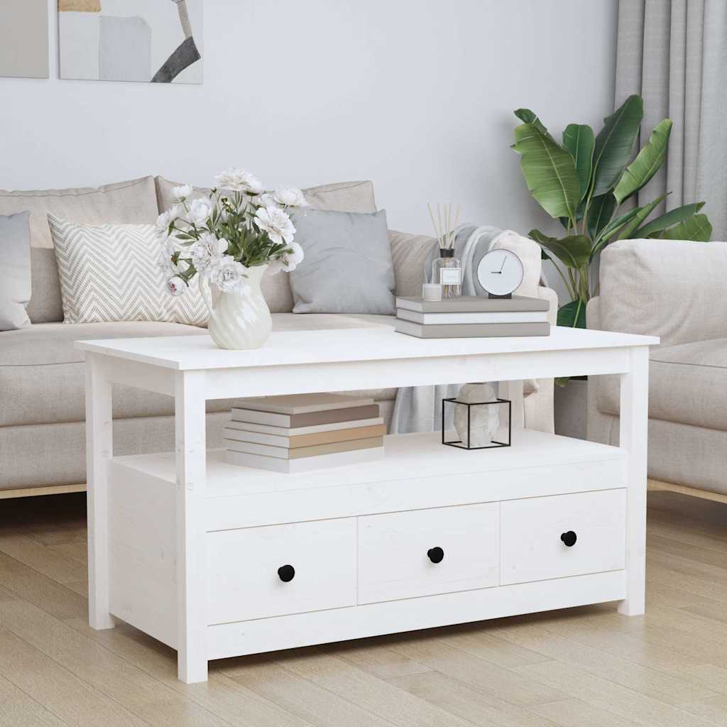vidaXL Salontafel 102x49x55 cm massief grenenhout
