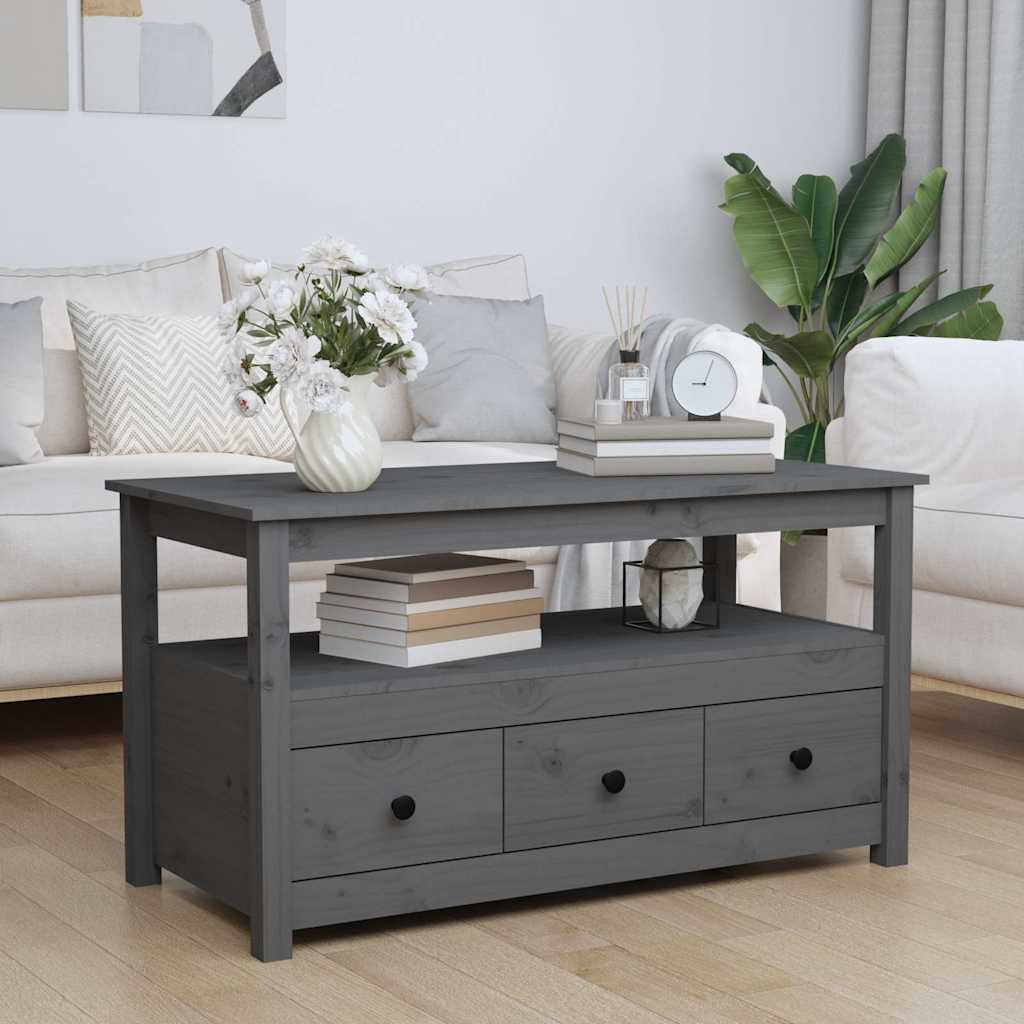 vidaXL Salontafel 102x49x55 cm massief grenenhout