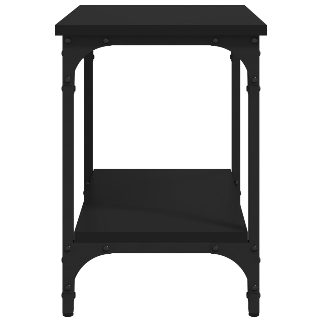 vidaXL Bijzettafel 40x30x42 cm bewerkt hout zwart