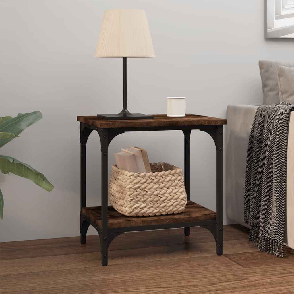 vidaXL Bijzettafel 40x30x42 cm bewerkt hout zwart
