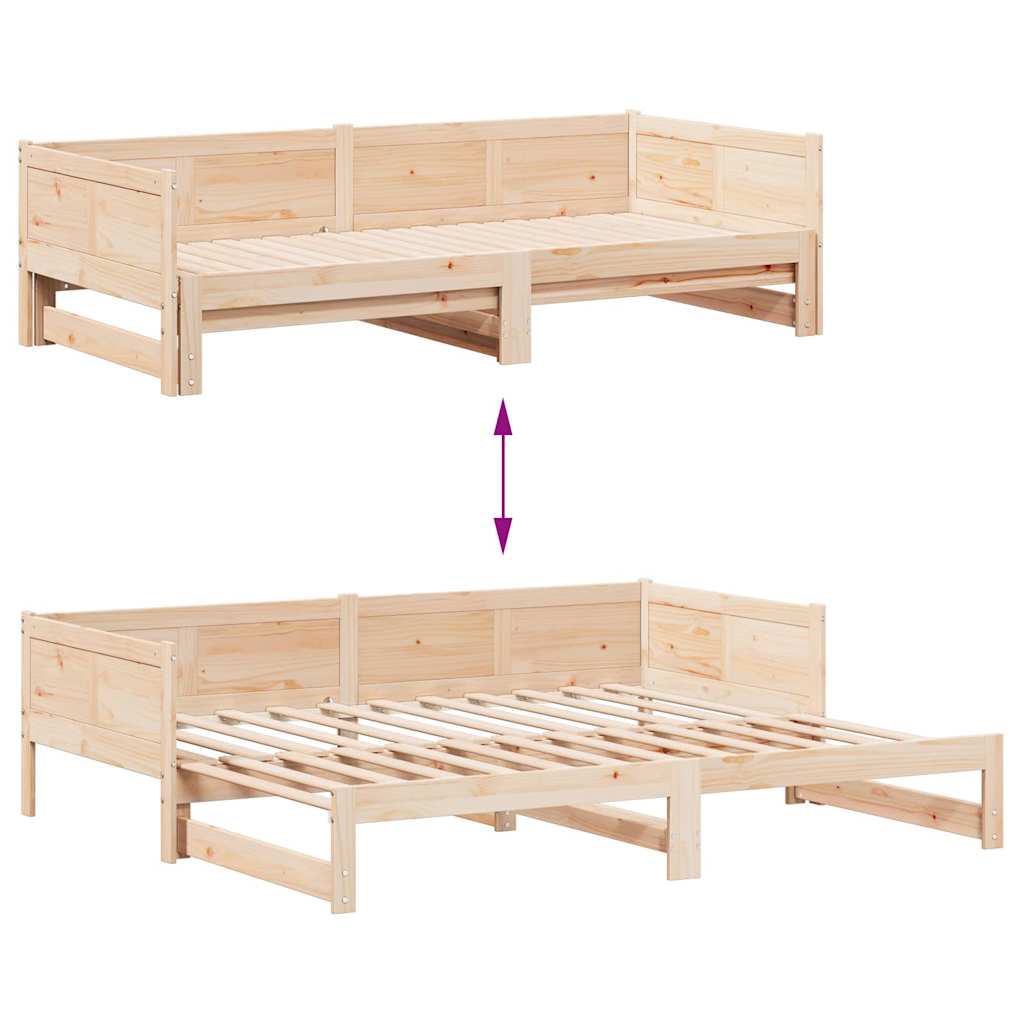 vidaXL Uittrekbare Dagbed Bruin 203,5 x 184 x 56,5 cm