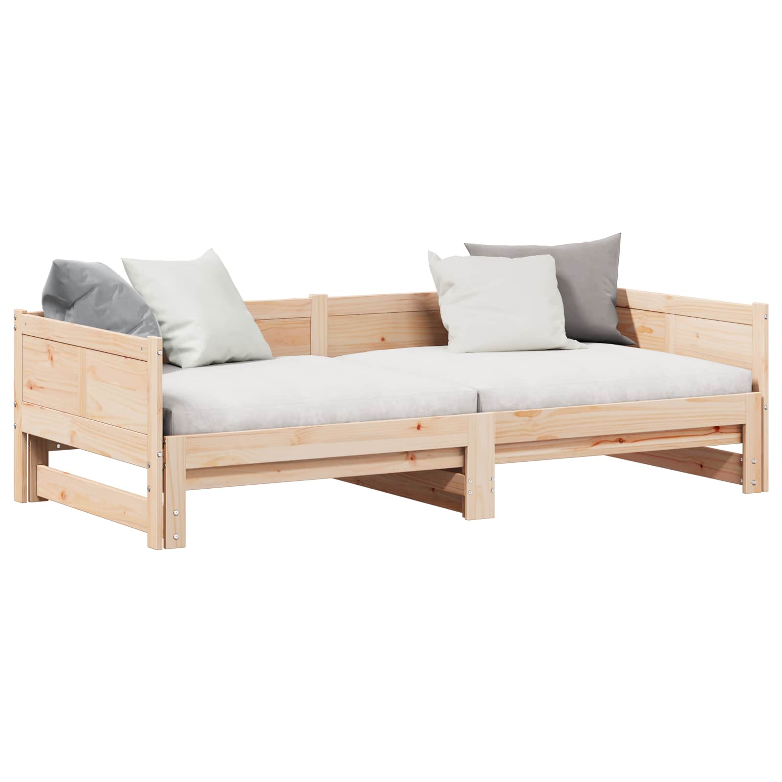 vidaXL Uittrekbare Dagbed Bruin 203,5 x 184 x 56,5 cm