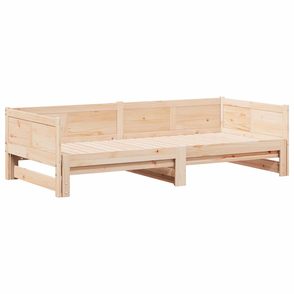vidaXL Uittrekbare Dagbed Bruin 203,5 x 184 x 56,5 cm