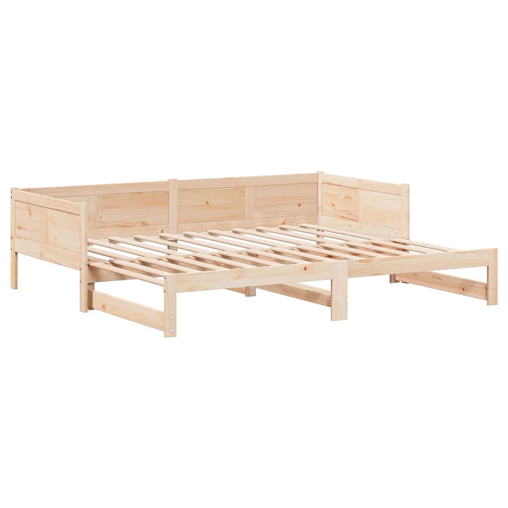 vidaXL Uittrekbare Dagbed Bruin 203,5 x 184 x 56,5 cm