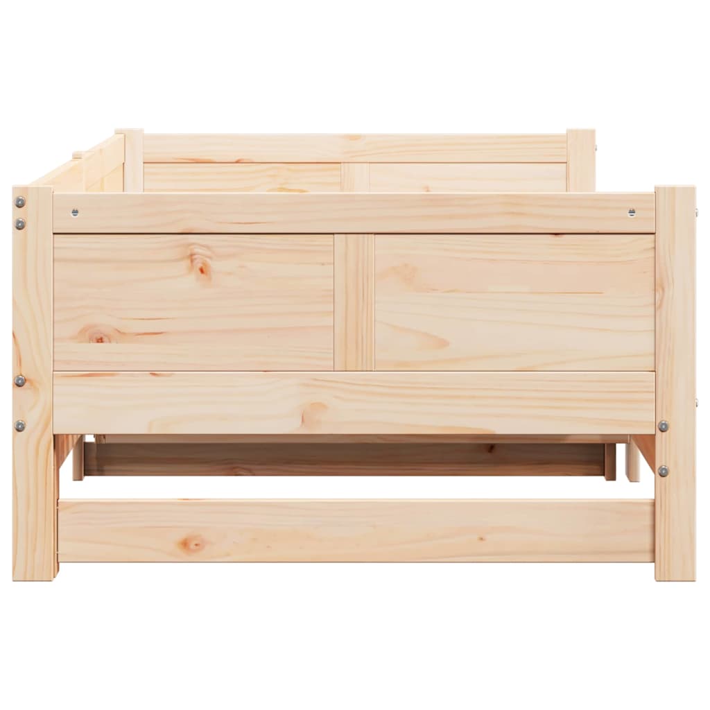 vidaXL Uittrekbare Dagbed Bruin 203,5 x 184 x 56,5 cm