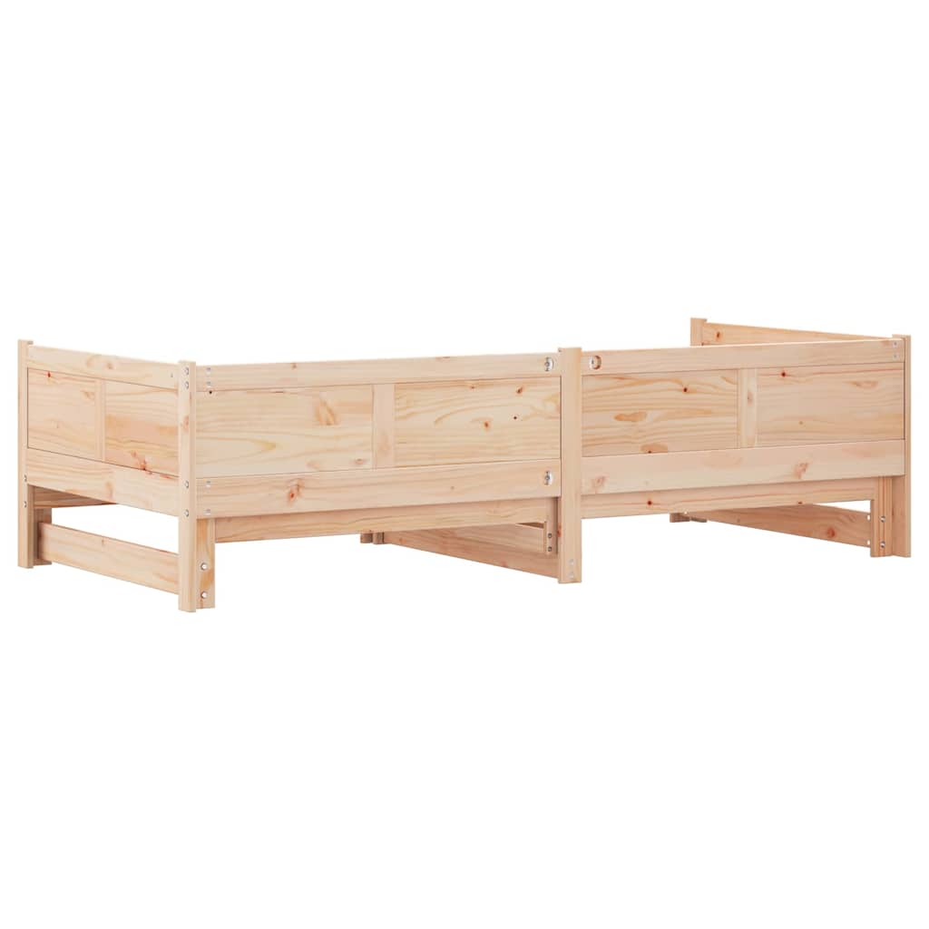 vidaXL Uittrekbare Dagbed Bruin 203,5 x 184 x 56,5 cm