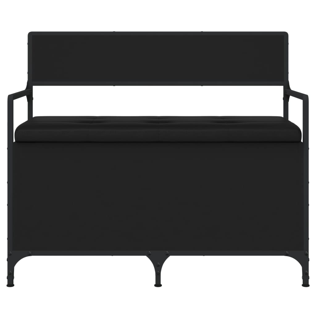 vidaXL Opbergbankje 85,5x42x73,5 cm bewerkt hout zwart