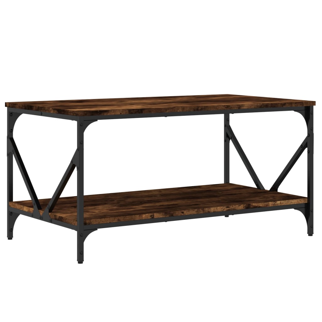 vidaXL Salontafel 90x50x45 cm bewerkt hout zwart
