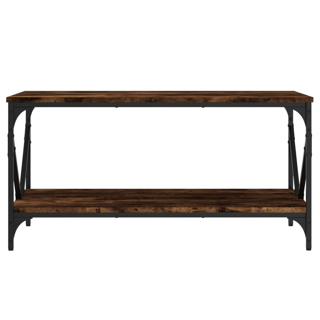 vidaXL Salontafel 90x50x45 cm bewerkt hout zwart