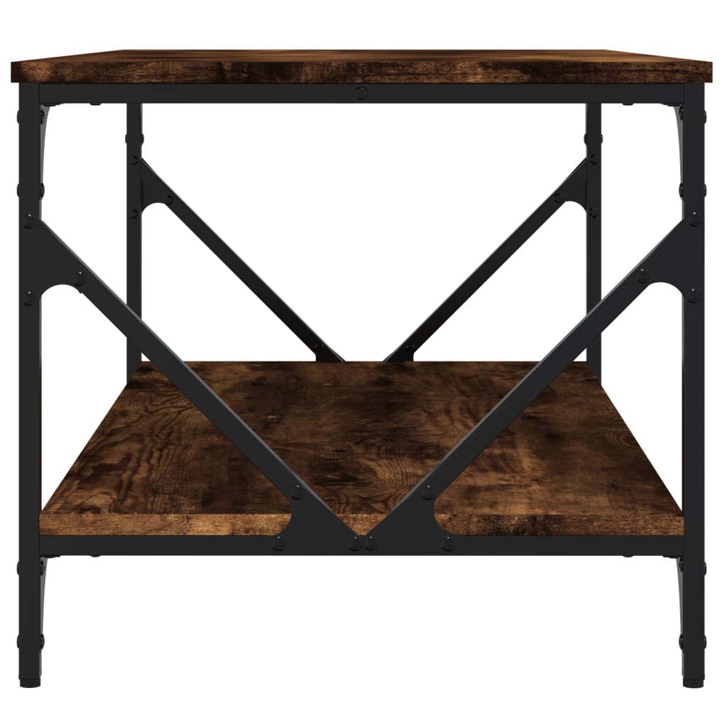 vidaXL Salontafel 90x50x45 cm bewerkt hout zwart