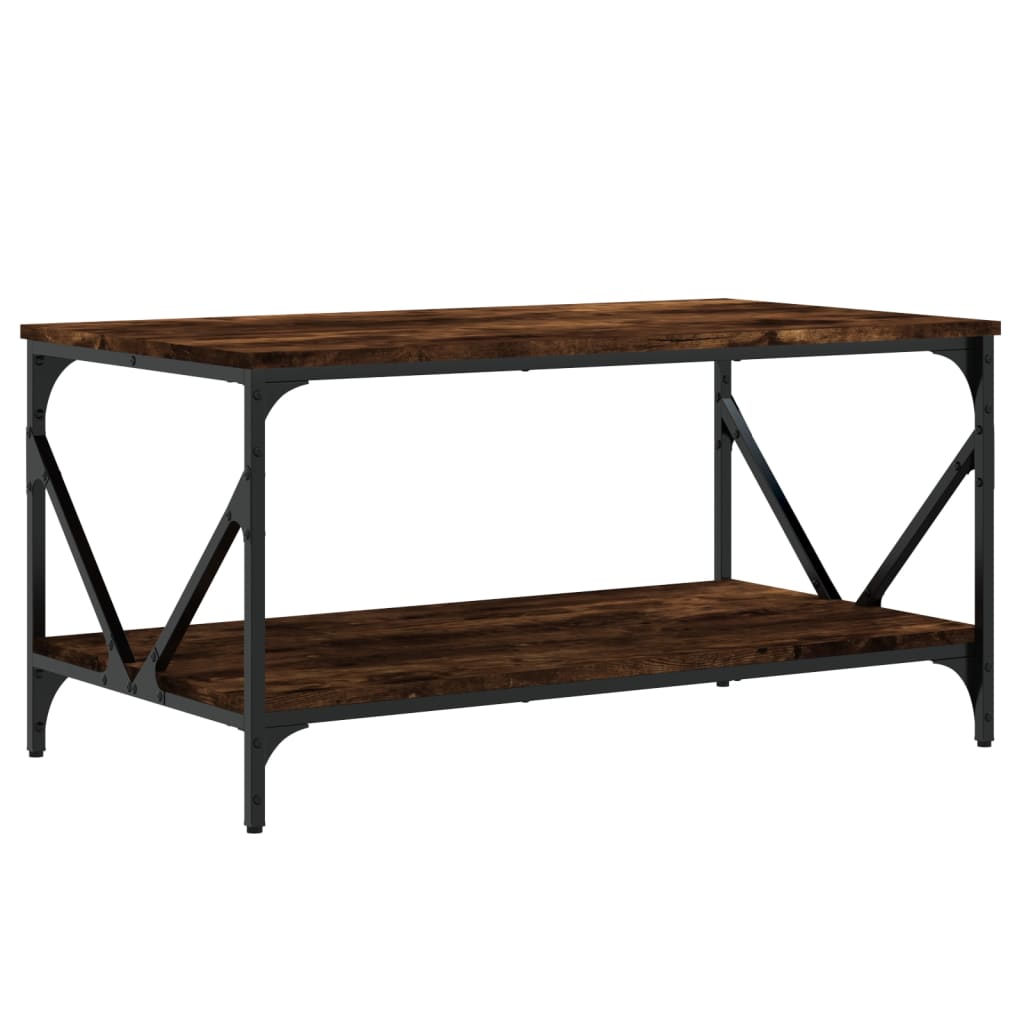 vidaXL Salontafel 90x50x45 cm bewerkt hout zwart
