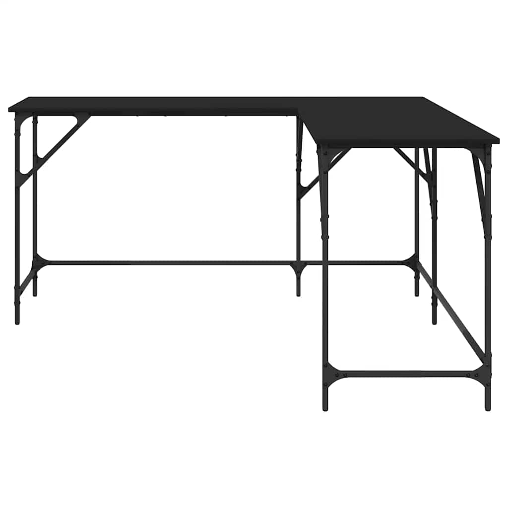 vidaXL Bureau 149x149x75 cm bewerkt hout gerookt eikenkleurig