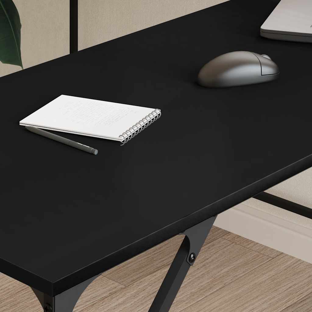 vidaXL Bureau 149x149x75 cm bewerkt hout gerookt eikenkleurig
