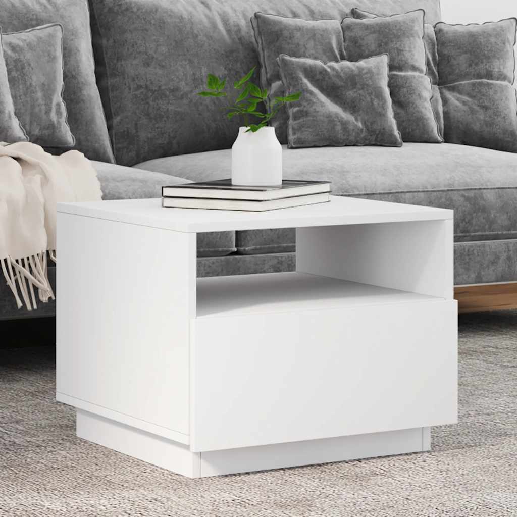 vidaXL Salontafel met LED-verlichting 50x49x40 cm zwart