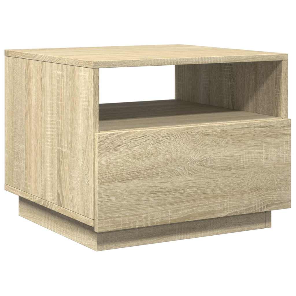 vidaXL Salontafel met LED-verlichting 50x49x40 cm zwart