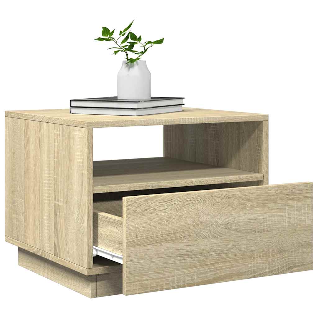 vidaXL Salontafel met LED-verlichting 50x49x40 cm zwart