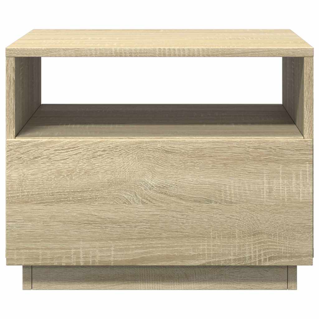 vidaXL Salontafel met LED-verlichting 50x49x40 cm zwart