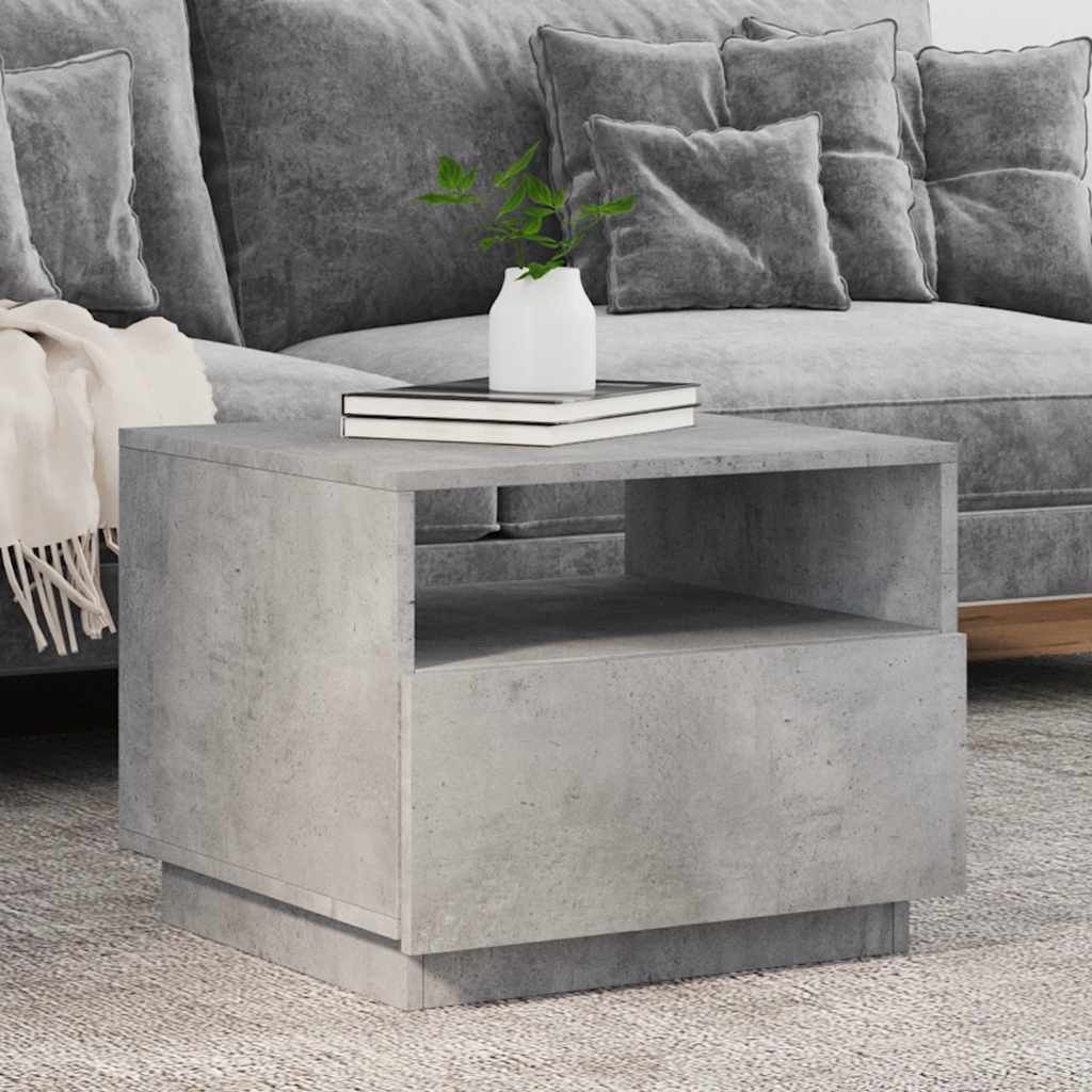 vidaXL Salontafel met LED-verlichting 50x49x40 cm zwart