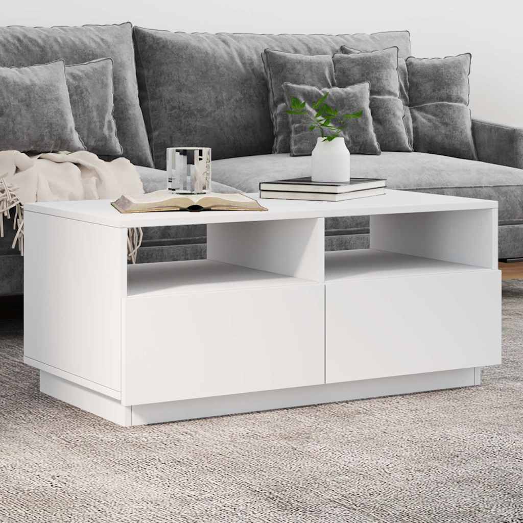 vidaXL Salontafel met LED-verlichting 50x49x40 cm zwart
