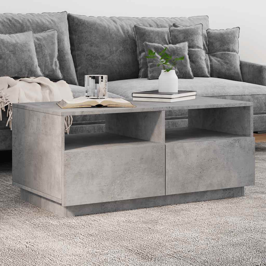 vidaXL Salontafel met LED-verlichting 50x49x40 cm zwart