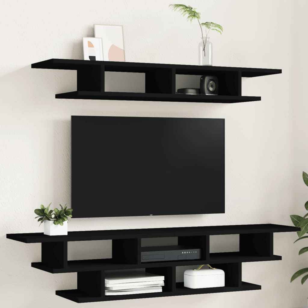 vidaXL Tv-wandmeubelset bewerkt hout wit