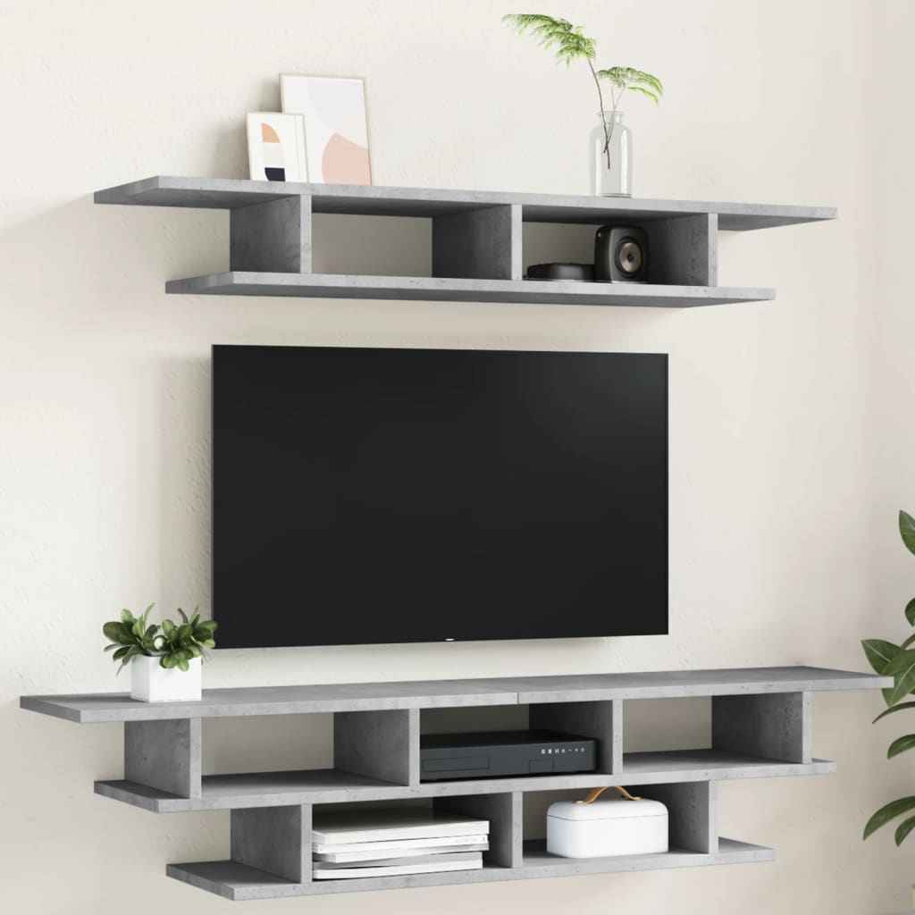 vidaXL Tv-wandmeubelset bewerkt hout wit
