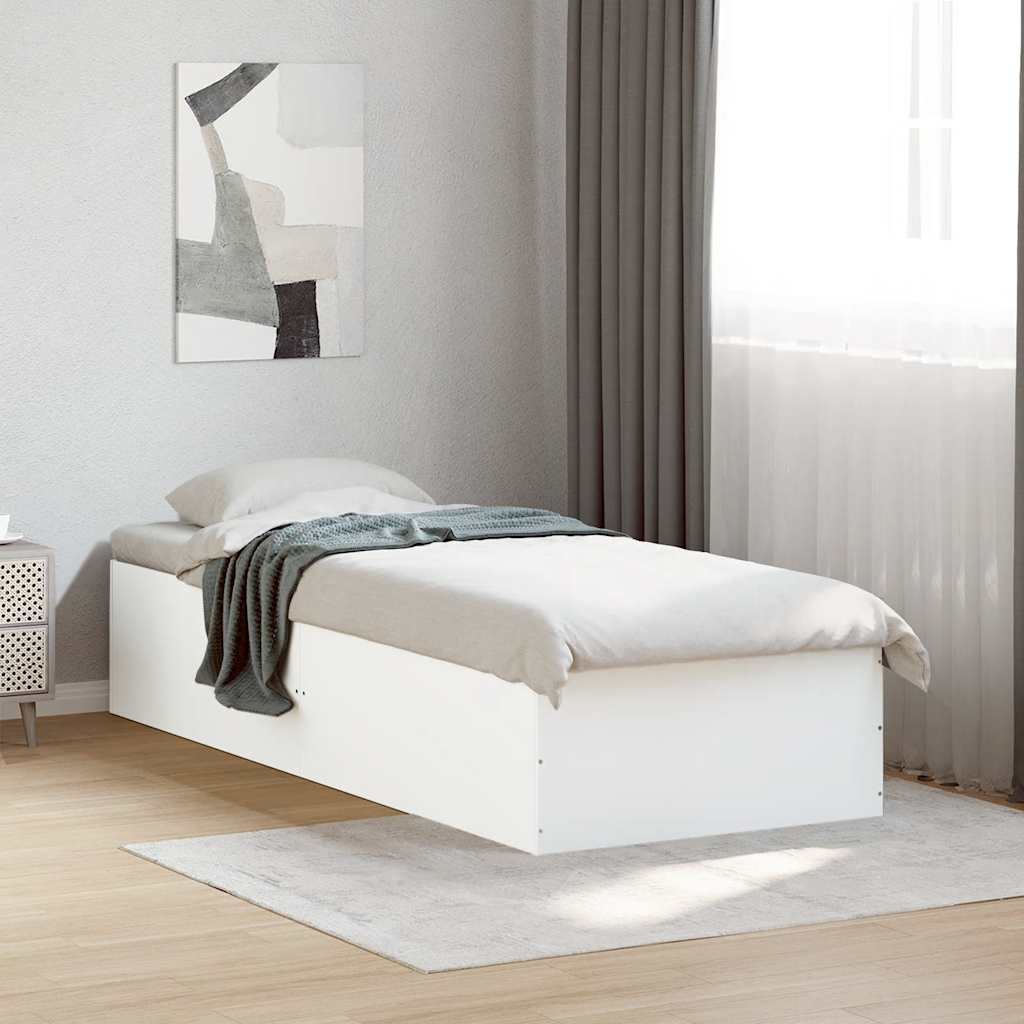 vidaXL Bedframe bewerkt hout grijs sonoma eikenkleurig 160x200 cm