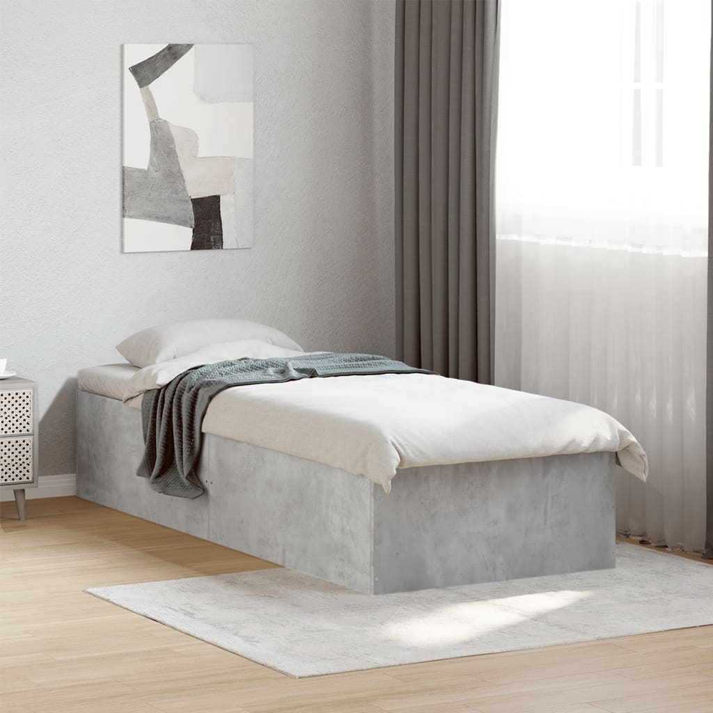 vidaXL Bedframe bewerkt hout grijs sonoma eikenkleurig 160x200 cm