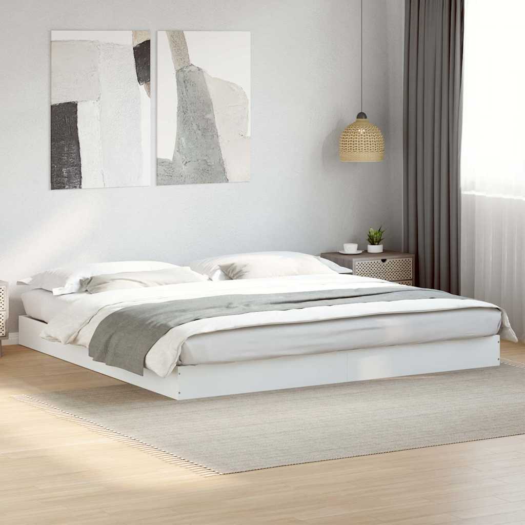 vidaXL Bedframe bewerkt hout grijs sonoma eikenkleurig 160x200 cm